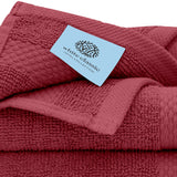 Whiteclassic burgundy washcloths