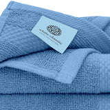 Whiteclassic  light blue washcloths