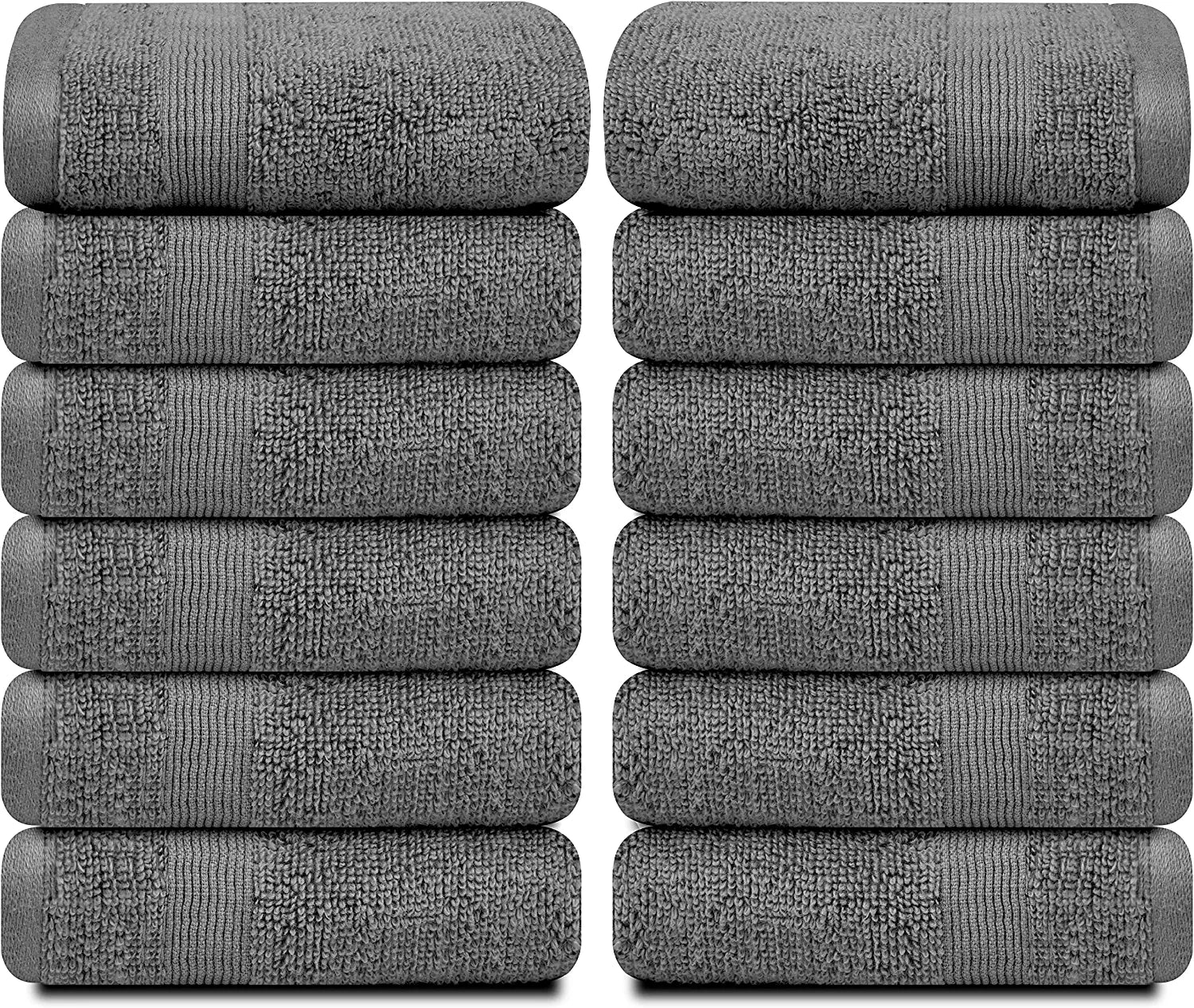 12pc gray washcloths