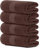 4Pc Brown Bath Towels