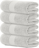 4Pc Silver Bath Towels