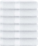 white bath towels