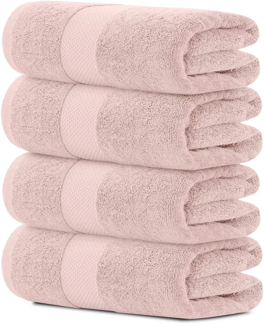 4PC Pink Bath Towels