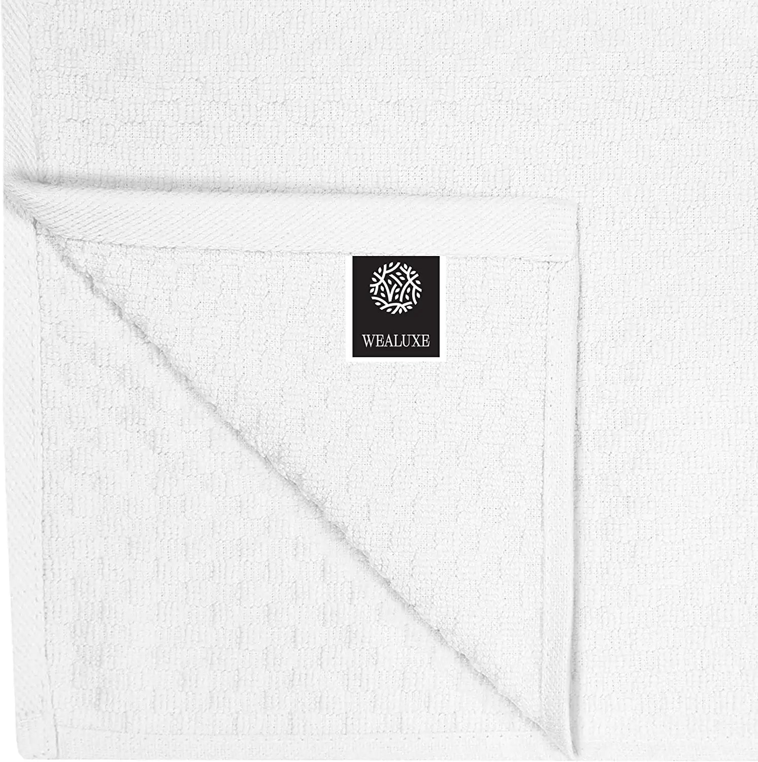 White Dish Dobby Weave Hand Towels
