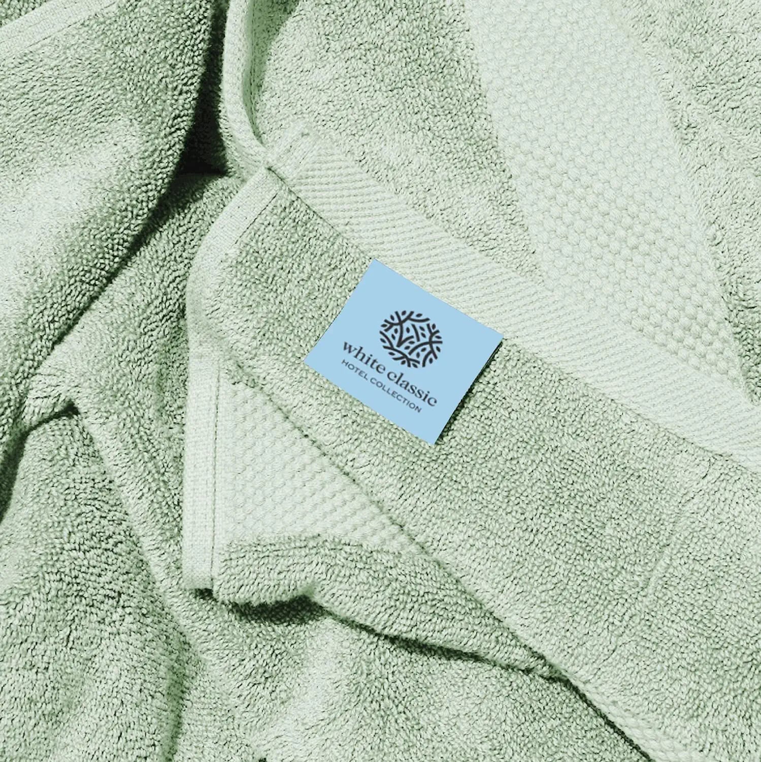Whiteclassic Hotel Collection Green Bath Towels