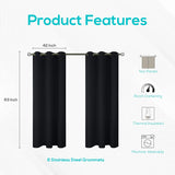 2 panels black out curtains