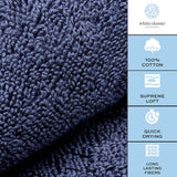 Quick Drying 4Pc Navy Blue Bath Towels