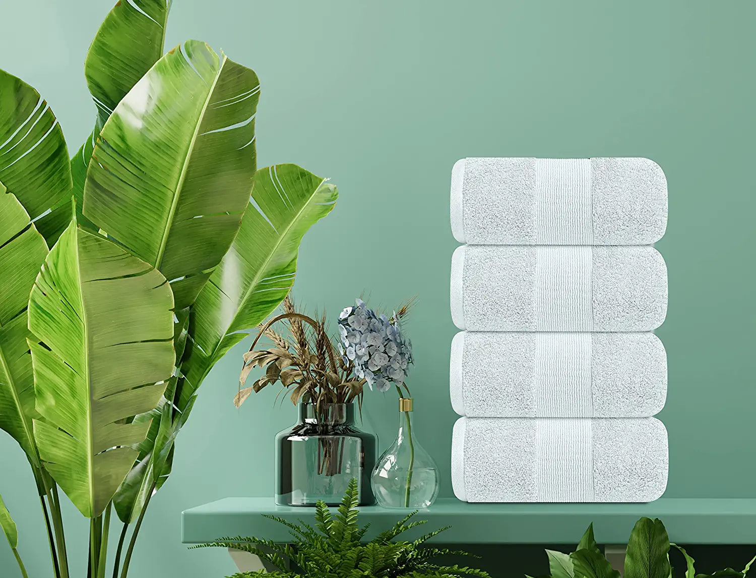 Resort Collection Light Blue Bath Towels Lifestyle
