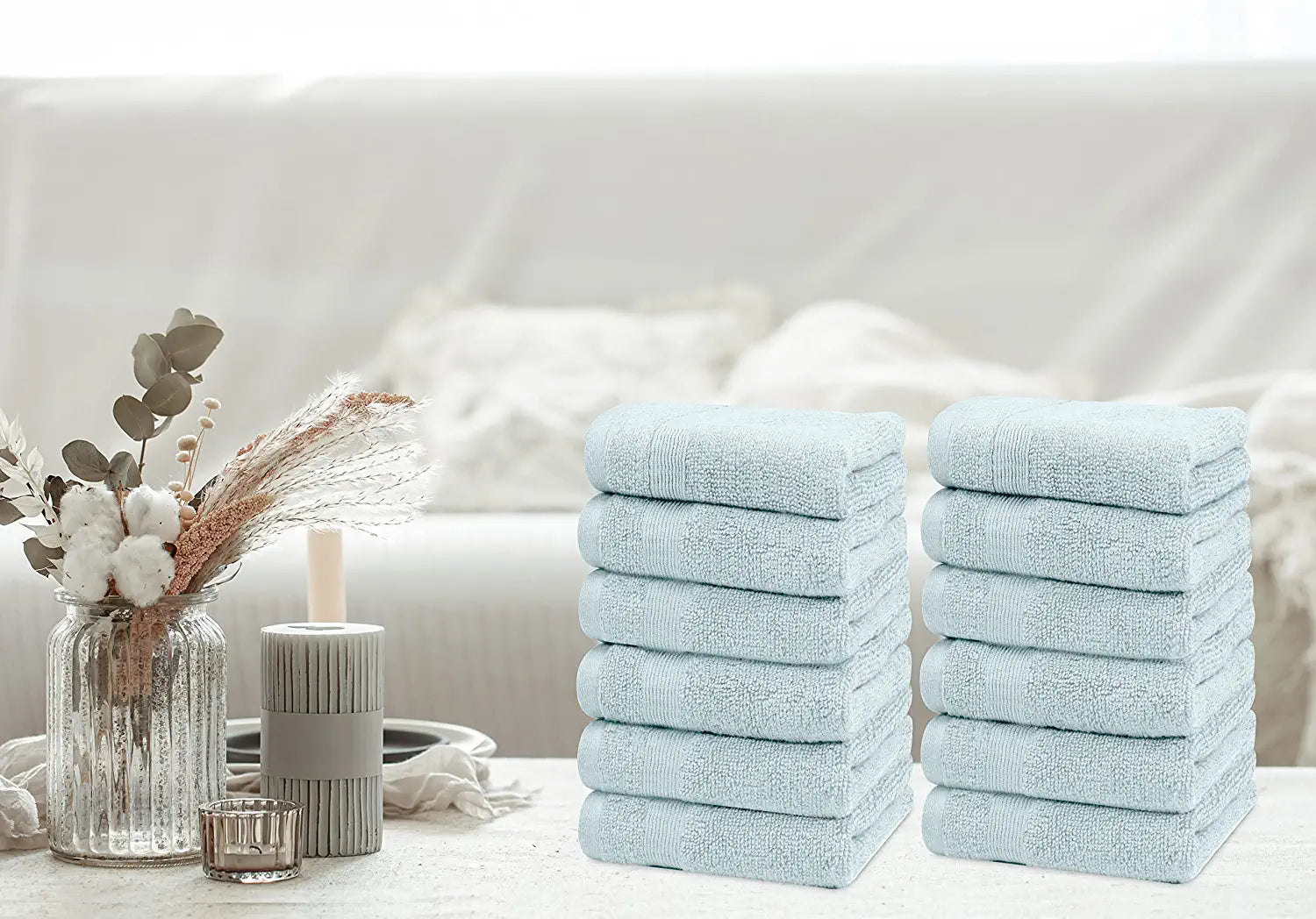 green wash cloths lifestyle