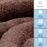 Long Lasting Fibers Brown Bath Towels