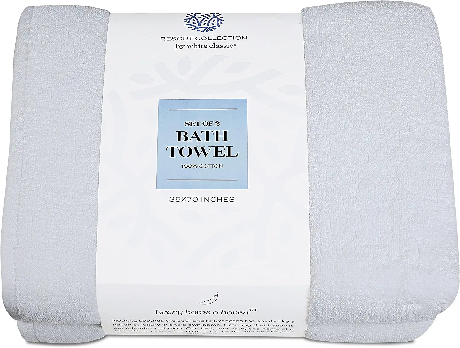 Resort Collection White Bath Sheets
