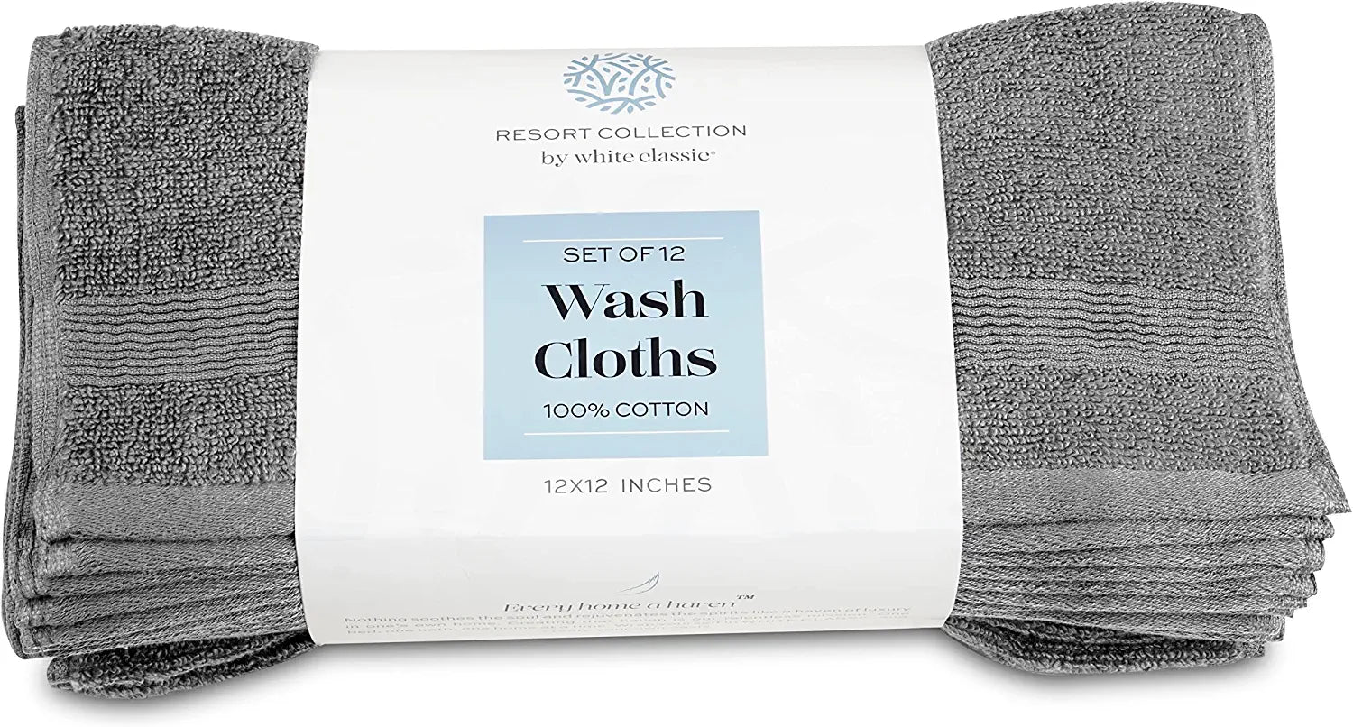 set of 12 wash cloths