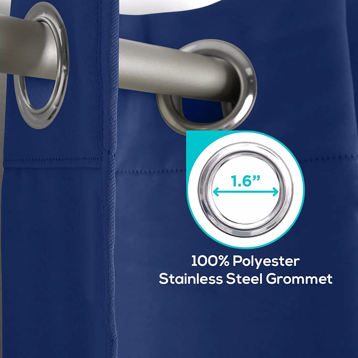2 panels grommet curtains