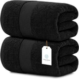Whiteclassic 2pc black bath sheets