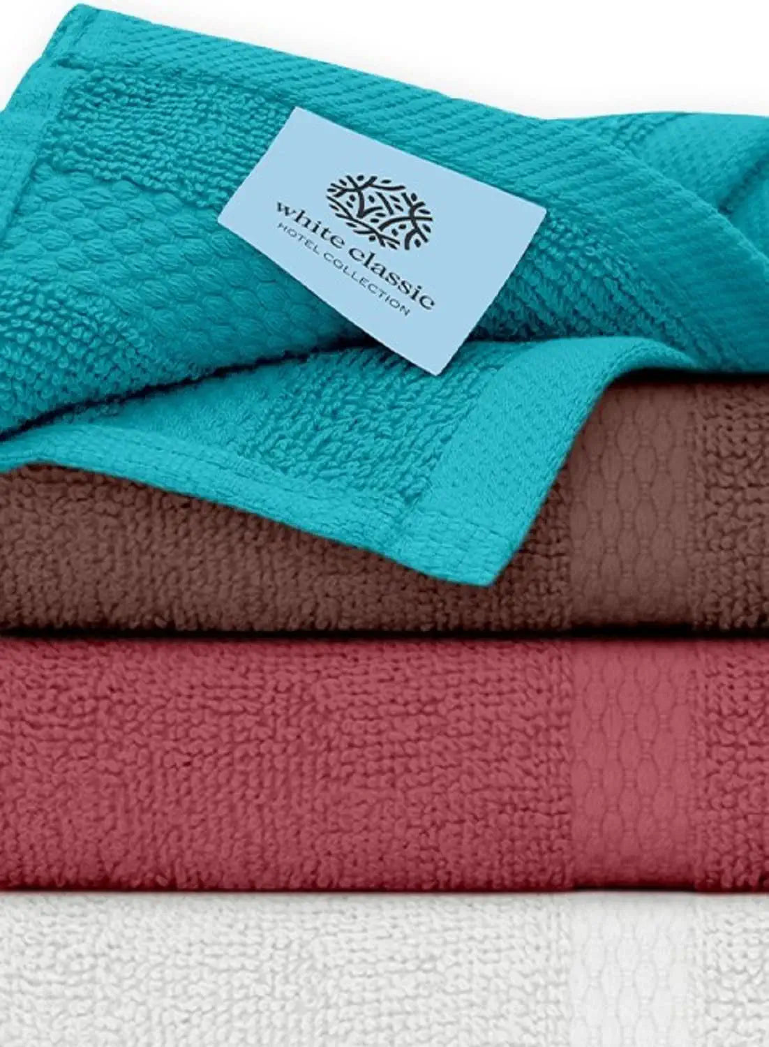 Whiteclassic multicolor washcloths