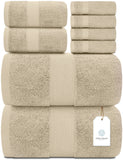 Whiteclassic 8Pc Beige Towel Set