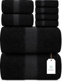 Whiteclassic 8Pc Black Towel Set