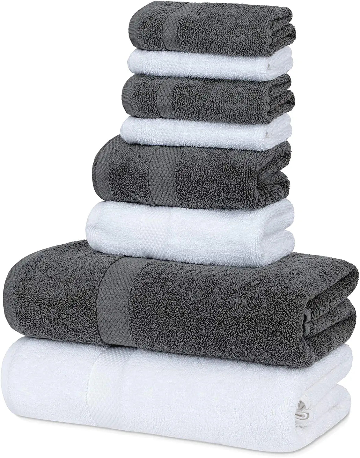 Grey and White Towel Set