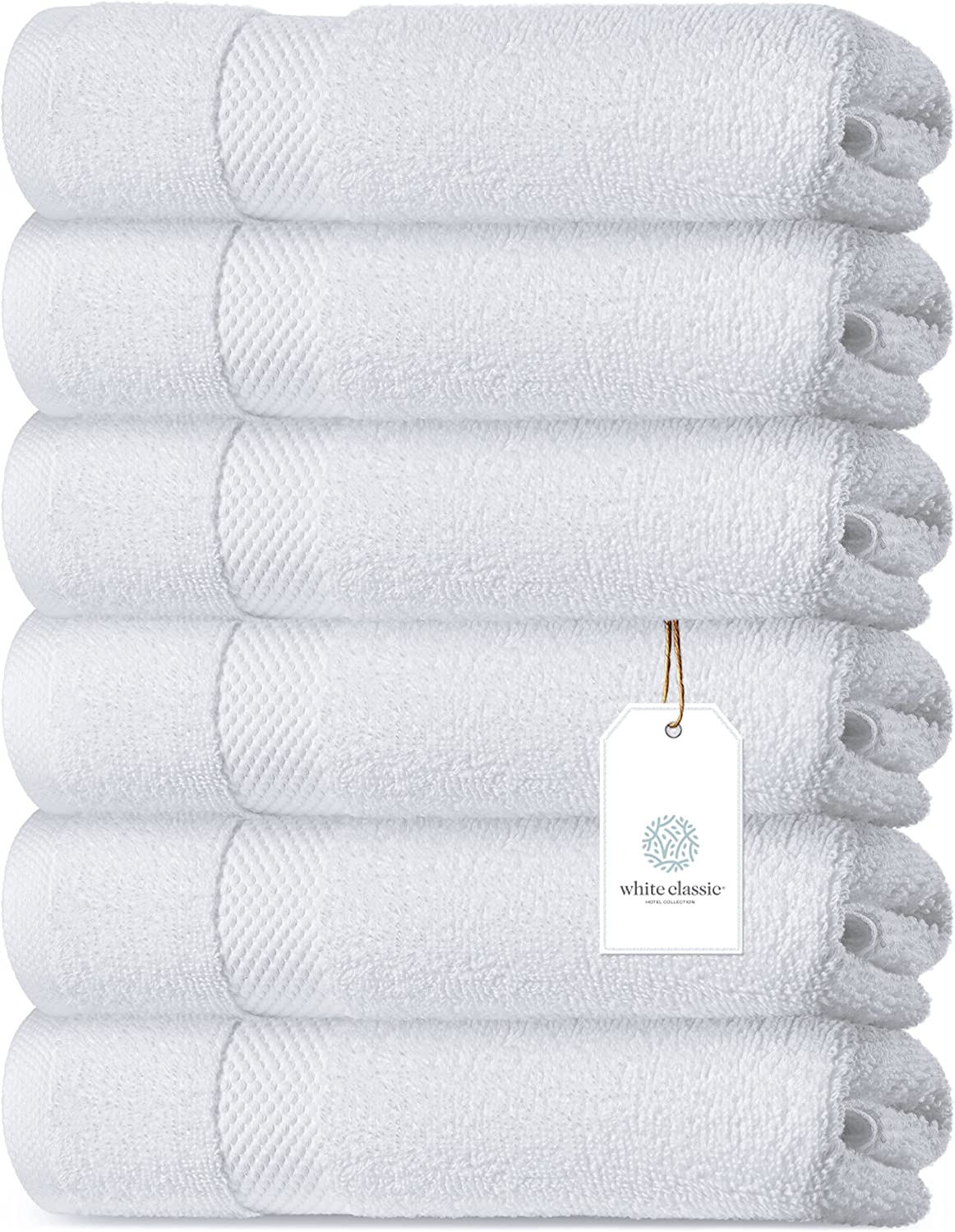 Whiteclassic 6Pc Hand Towels