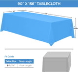 8 Ft white table cloth