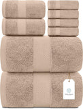 Whiteclassic 8Pc Taupe Towel Set