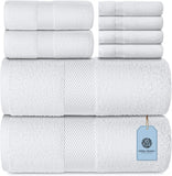 Whiteclassic 8Pc White Towel Set