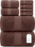 Whiteclassic 8Pc set Brown towels