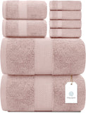 Whiteclassic 8Pc Pink Towel Set