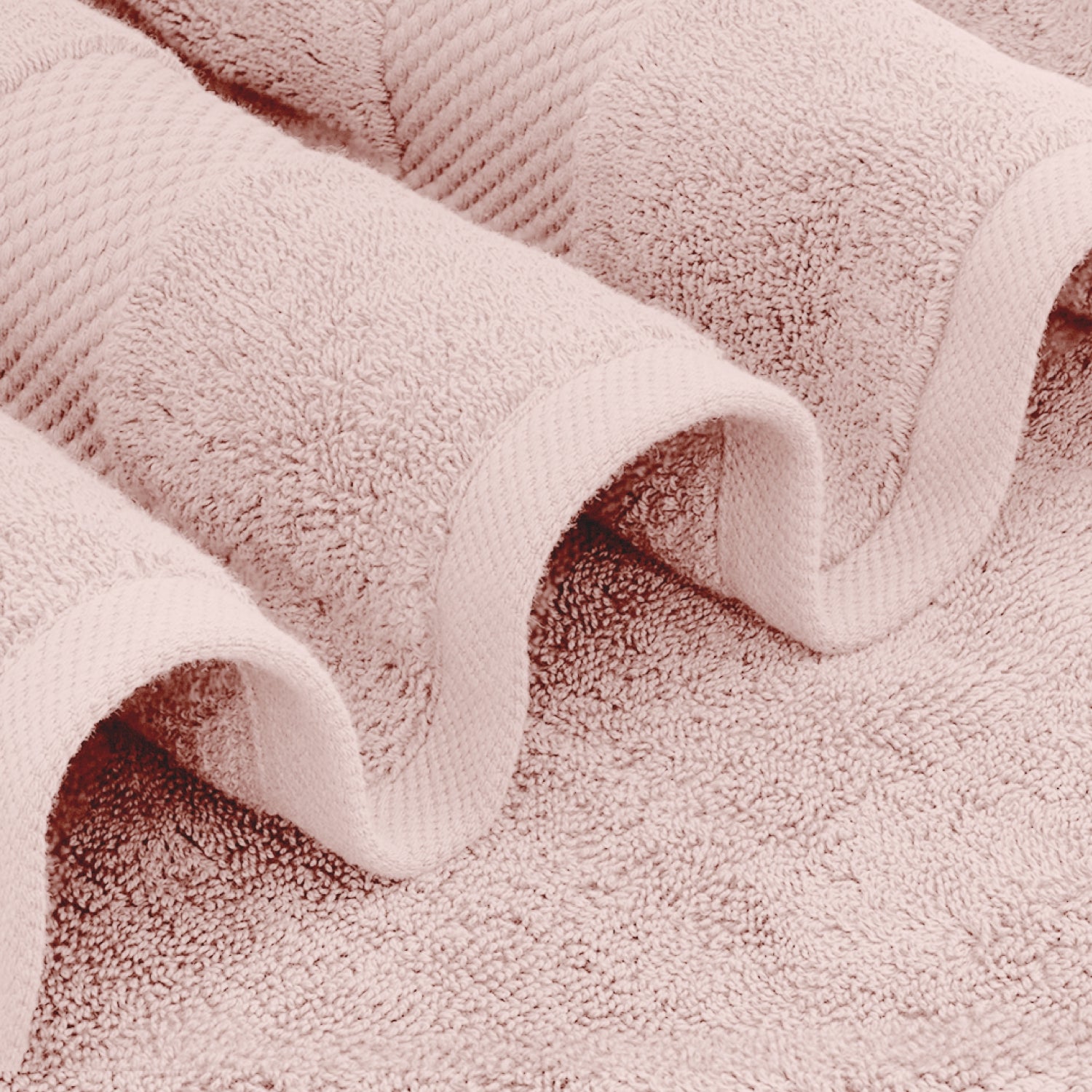 soft pink bath sheets