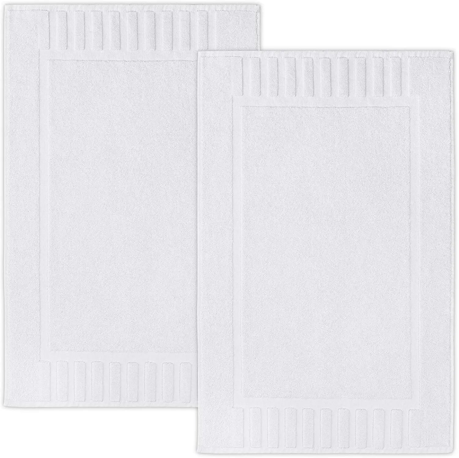 white bath mats