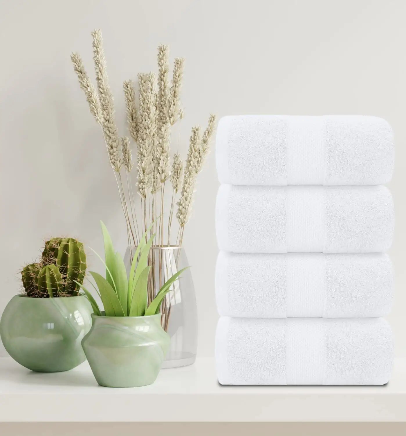 White Bath Towel Lifestyle