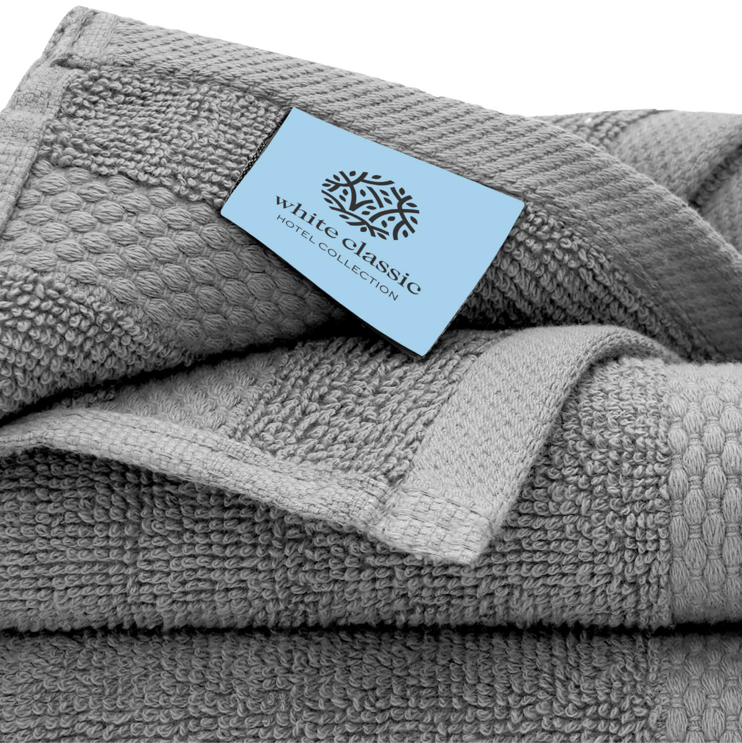 Whiteclassic cool grey washcloth
