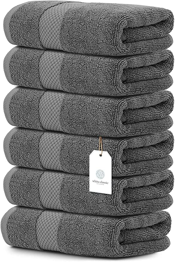 Whiteclassic 6Pc Gray Han Towels