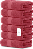 Whiteclassic 6Pc Burgundy Hand Towels