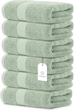 Whiteclassic 6Pc Green Hand Towels