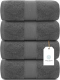 4Pc Gray Bath Towel