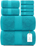 Whiteclassic 8Pc Aqua Towel Set