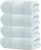 green bath towels