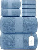 Whiteclassic 8Pc Blue Towel Set