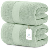 Whiteclassic 2pc green bath sheets
