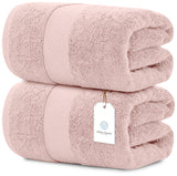 Whiteclassic 2pc pink bath sheets