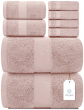 Whiteclassic 8Pc Pink Towels
