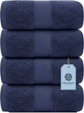 Whiteclassic 4Pc Navy Blue 4Pc Bath Towels
