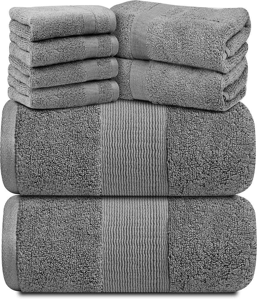 Gray 8Pc Towel Set