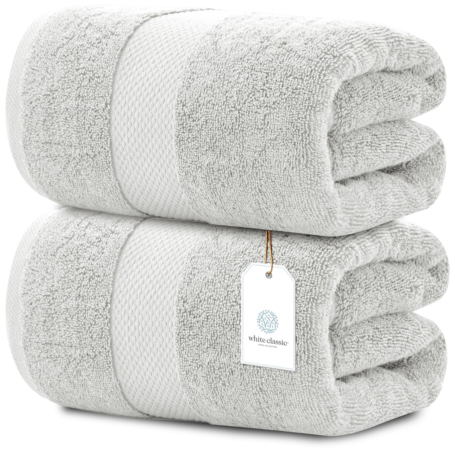 Whiteclassic 2pc silver bath sheet