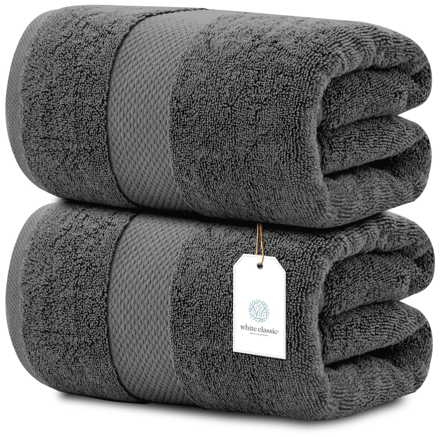 Whiteclassic 2pc gray bath sheet