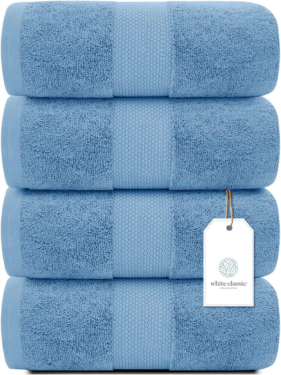Whiteclassic 4Pc Light Blue Bath Towels