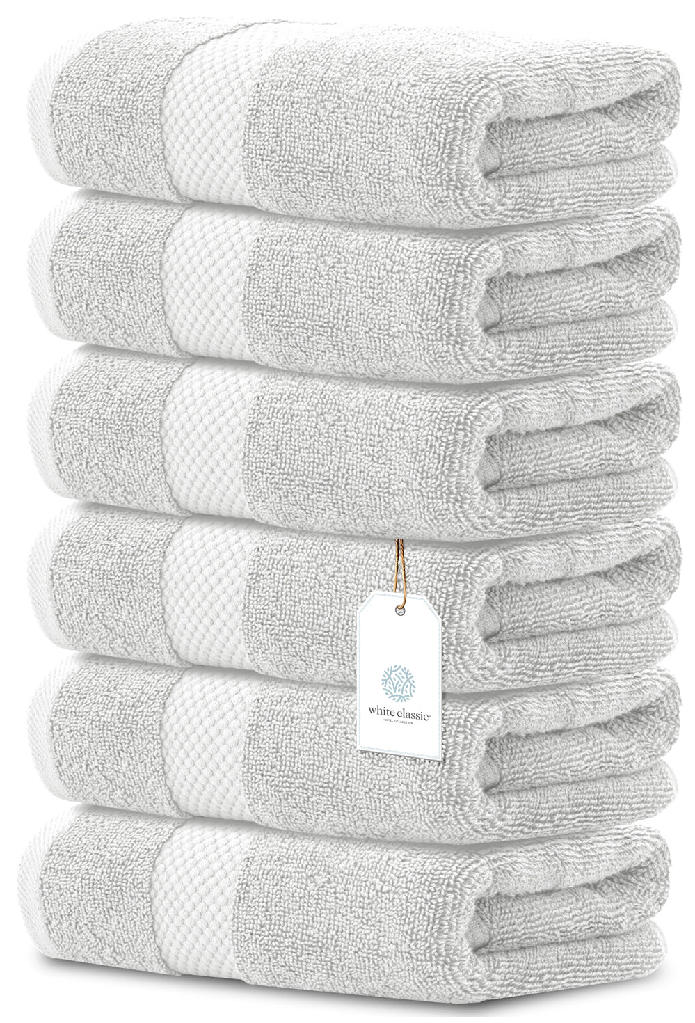silver hand towels