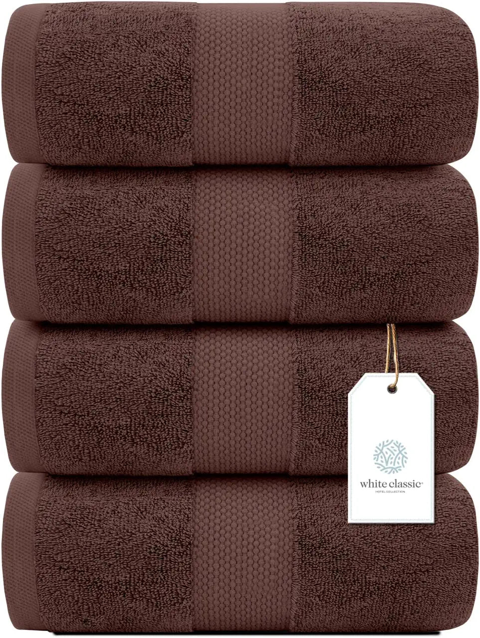 Whiteclassic 4Pc Brown Bath Towels