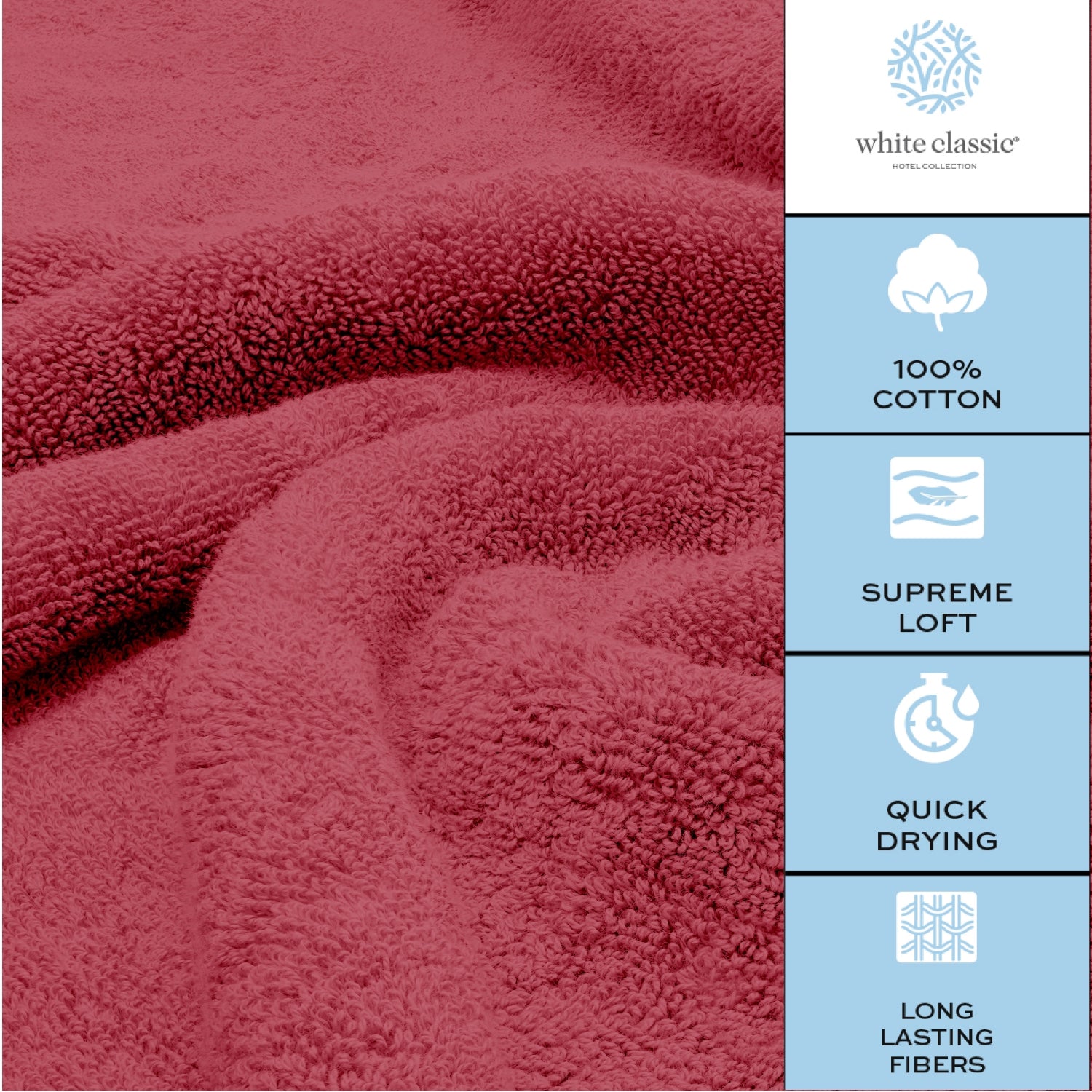 Supreme Loft Burgundy Towels